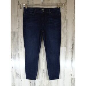 Paige Verdugo Crop Jeans 32‎ (fits 35x26) Dark Spirit Wash Skinny Stretch Denim